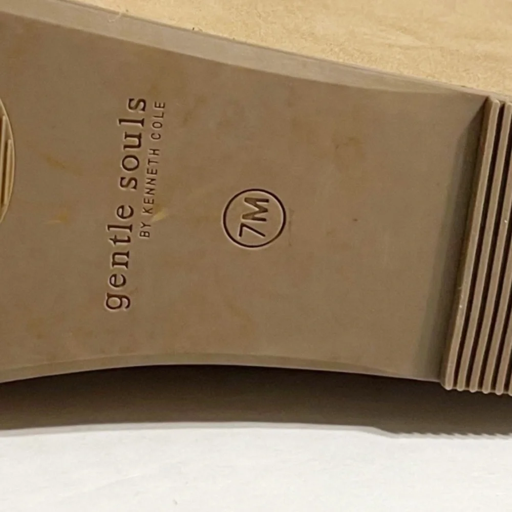 gentle souls Tan Two-Strap Wedge Sandals